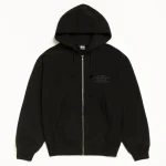 ステューシー インターナショナル デザインズ ブラック ジップ フード
