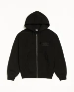 ステューシー インターナショナル デザインズ ブラック ジップ フード