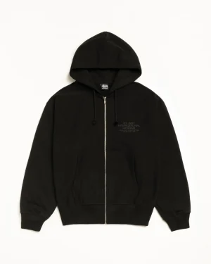 ステューシー インターナショナル デザインズ ブラック ジップ フード