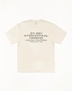 ステューシー インターナショナルデザインズ Tシャツ 顔料染めアイボリー