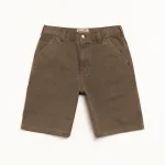 ステューシー ウォッシュドキャンバス ワーク ブラウン ショートパンツ