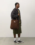 ステューシー キャンバス クロスボディ ブラウンバッグ-2