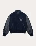 ステューシー キング バーシティ ネイビー ジャケット