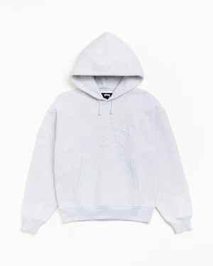 ステューシー ギア アップリケ アッシュ ヘザー パーカー