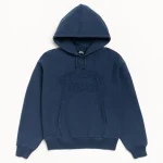 ステューシー ギア アップリケ ネイビー フーディー