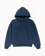 ステューシー ギア アップリケ ネイビー フーディー