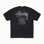 ステューシー クラシック ギア Tシャツ ピグメントダイ フェード ブラックホワイト