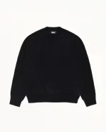 ステューシー コットン シェニール ブラック セーター