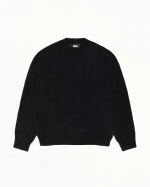 ステューシー コットン シェニール ブラック セーター