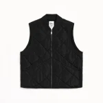 ステューシー サーマル裏地キルティングベスト ブラックジャケット