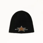 ステューシー シェニール ブラック スカルキャップ