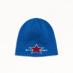 ステューシー シェニール ブルー スカルキャップ