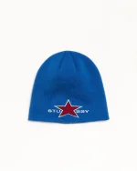 ステューシー シェニール ブルー スカルキャップ