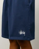 ステューシー ジャージー ネイビー ショートパンツ-4