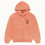 ステューシー ストックリンク ピグメントダイ シャーベット ジップパーカー