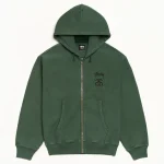 ステューシー ストックリンク ピグメントダイ ジップパーカーステューシー ストックリンク ピグメントダイ ジップパーカー