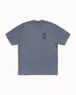 ステューシー ストックリンク ピグメントダイ ネイビー Tシャツ-1