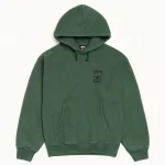 ステューシー ストックリンク ピグメントダイ パイン フーディー