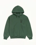 ステューシー ストックリンク ピグメントダイ パイン フーディー