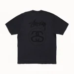 ステューシー ストックリンク 顔料染め フェードブラックTシャツ