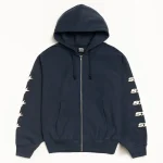 ステューシー スピードウェイ ネイビー ジップ パーカー