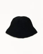 ステューシー スワーリーS ニット ブラック バケットハット-1