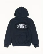 ステューシー タイル オーバル ネイビー パーカー-1