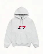 ステューシー ダブルストライプ 刺繍 アッシュ ヘザー パーカー