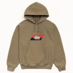 ステューシー ダブルストライプ 刺繍 アーミー パーカー