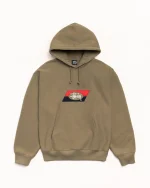 ステューシー ダブルストライプ 刺繍 アーミー パーカー