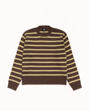 ステューシー チャンキーコットン ストライプ フォレスト セーター