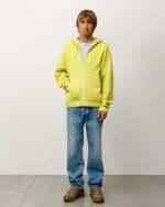 ステューシー テクスチャード イエロー ジップ パーカー-5