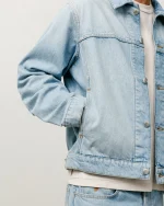 ステューシー デニム トラッカー ライトウォッシュ ジャケット-4