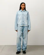 ステューシー デニム トラッカー ライトウォッシュ ジャケット-6