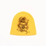ステューシー ドラゴンプリント イエロー スカルキャップ