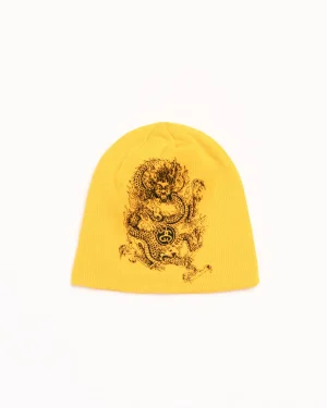 ステューシー ドラゴンプリント イエロー スカルキャップ