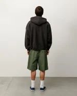 ステューシー ナイロンコート オリーブ ショートパンツ-5