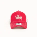 ステューシー ニューエラ 9twenty ベーシック スカーレット トラッカー