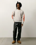 ステューシー ニュークラシックレザー ブラックパンツ-2