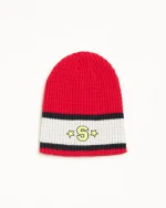 ステューシー バーシティS ストライプ チェリー スカルキャップ