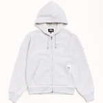 ステューシー パッチ ジップ ニット アッシュ ヘザー パーカー