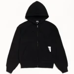 ステューシー パッチ ジップ ニット ブラック パーカー