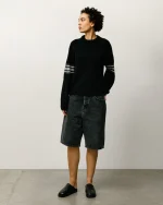 ステューシー ビッグ オール デニム ショートパンツ ヴィンテージ ブラック-4