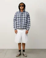 ステューシー ビッグ オール デニム ホワイト ショートパンツ-2