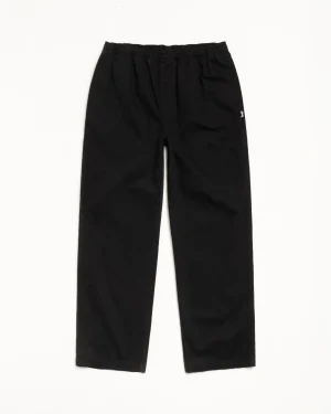 ステューシー ビーチ コットンツイル ブラック パンツ