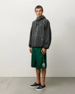 ステューシー ビーチシェル ガーメントダイ ブラック ジャケット-5