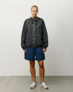 ステューシー ビーチシェル ガーメントダイ ブラック ジャケット-6