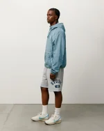 ステューシー ビーチシェル ガーメントダイ ブルー ジャケット-5