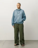 ステューシー ビーチシェル ガーメントダイ ブルー ジャケット-6