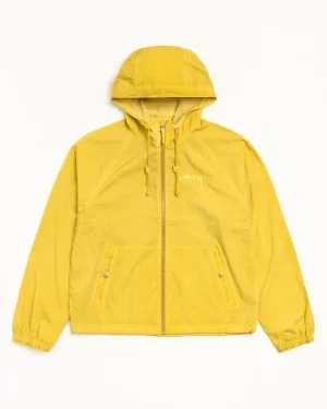 ステューシー ビーチシェル ガーメントダイ ライム ジャケット